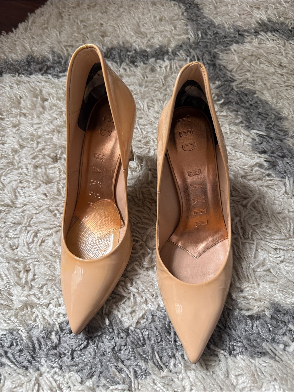 Ted Baker Nude Patent Pointed-Toe Stiletto Pumps - Picture 2 of 7